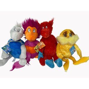 Kohls Cares Dr. Seuss Plush Toy Set - Lorax Horton Fox Wocket NEW 15-18"